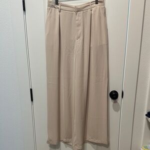 Elegant Cream Wide-Leg Trousers
